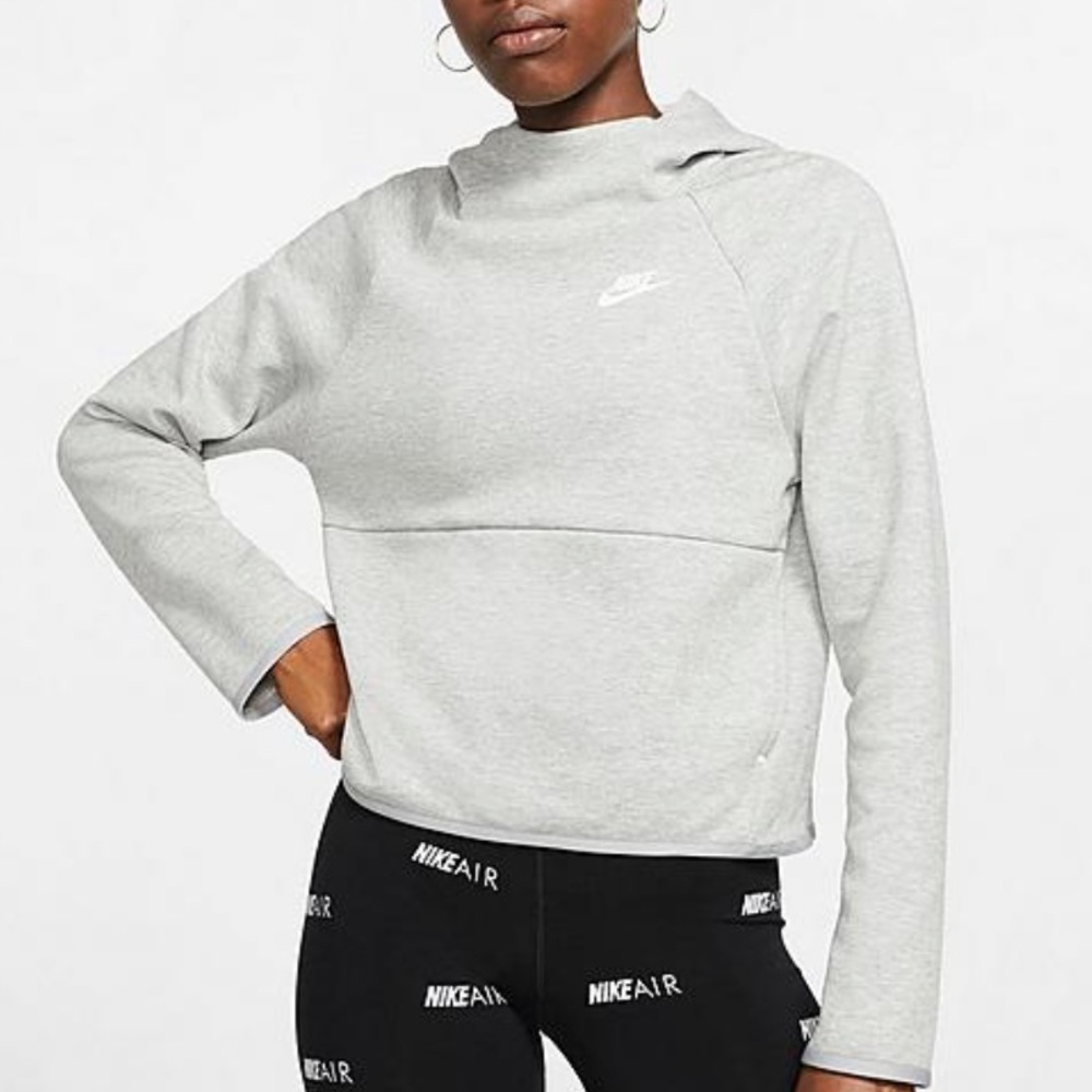 Nike Womens Sportswear Tech Fleece Gray Hoodie